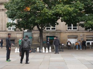 I never knew people placed chess outside in Leeds